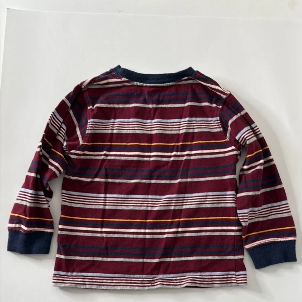 Carters 100% Cotton Striped 3T Boys Kids Long Sleeve Shirt Patch Pocket